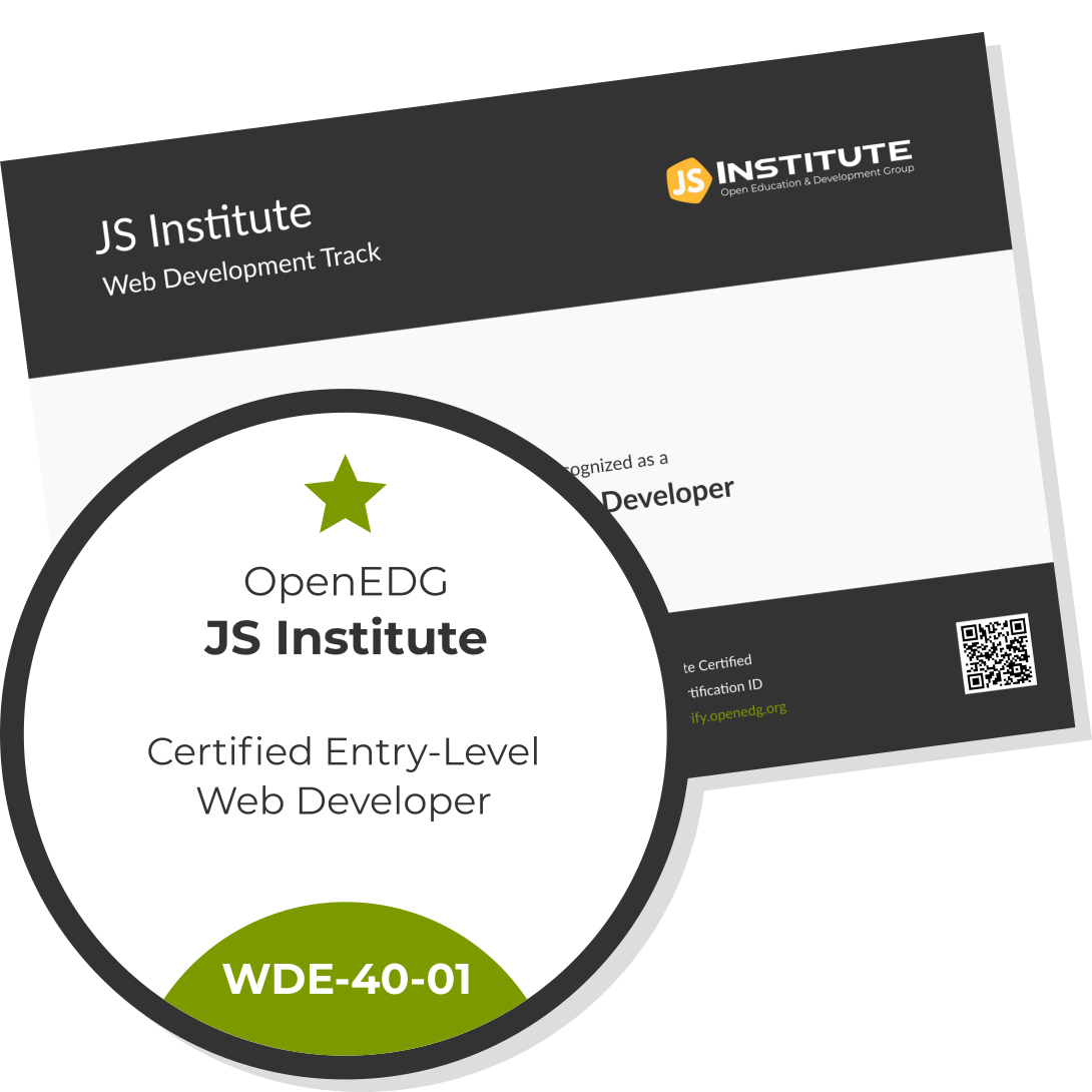 WDE – Certified Entry-Level Web Developer | Exam